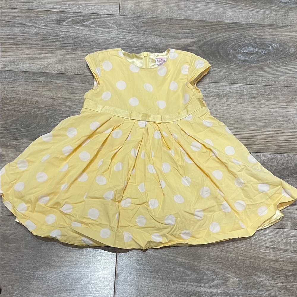 $3 w/ min $20 spend- Gymboree Yellow Polka Dot Dress 6–12 Month Baby Girl Spring